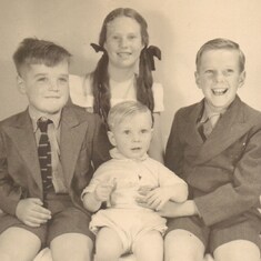 Con and his beloved siblings - Mary Frances, Peter (Left), John (Centre)