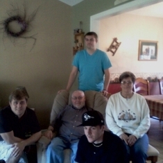 Cory with my mom and dad and nephews