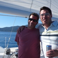 Craig and Chris on Lake Tahoe