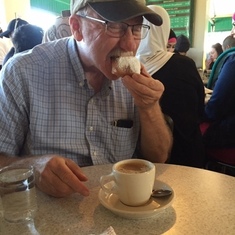 Morning beignets and coffee at Cafe du Monde - New Orleans - November 2018