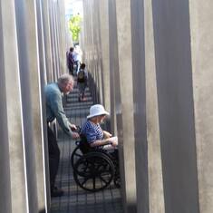 Playing Games with Mom - at Holocaust Memorial, Berlin Germany August 2015