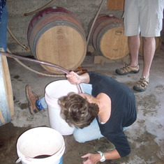 When the pump failed, Craven was unafraid to siphon with mouth power. It was a most hilarious winemaking day.