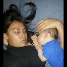 mama (cyra) and my handsome baby not Cruzito Joseph on his only visit to pueblo.