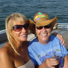 Mother (Betty) and daughter on the lake in Madison, WI.