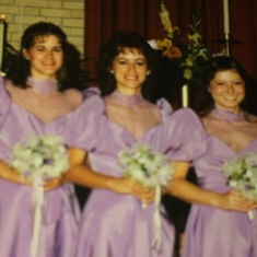 Cyndy Adams as a bridesmaid.
