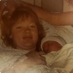 Cyndi and her baby boy Shawn Van Vleet
