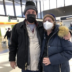 Bob & Mom at Boston Airport