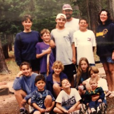 Camping Trip to Christopher's Creek 1998 or 1999-Sam, Doreen and all the kidos and a few friends