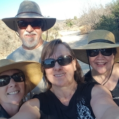 Deb, John, Wendy, Cindy on a hike - California October 2016