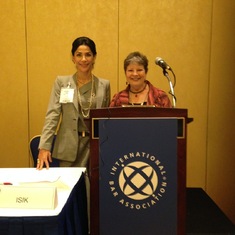 Dear Cynthia and I co-chaired a panel 2 years ago in a session of the International Bar Association.