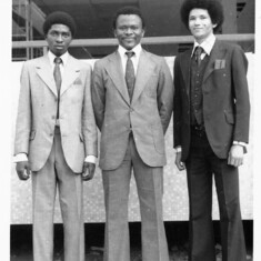 CY Agim, Kunle Tuyo and LeRoy Edozien; three John F Kennedy Scholars and three Sigmites, UI, 1974/75