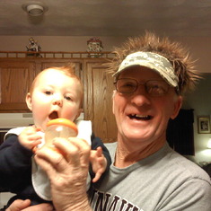Jase and PaPa's cool hat!