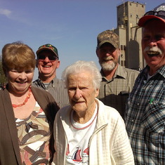 Corlis, Dale, Aunt Rube , Allen, and Steve at Aunt Rubes 94rd Birthday Party last Aug. 2011