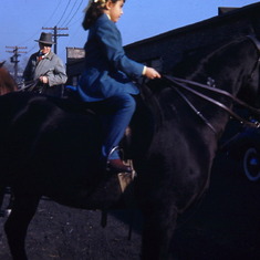 Mom on horseback 1953