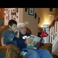 Dad reading 'The Night Before Christmas' 2014