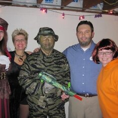 The family at Halloween 2009.
