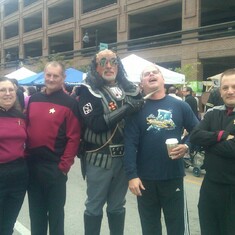 Star Trek people at the Farmers Market downtown Des Moines