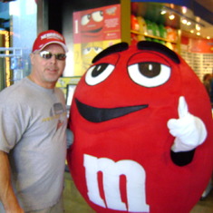 Damon at the M&M place in Las Vegas