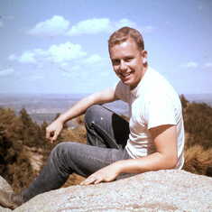 Joan's favorite photo of Dan. Taken in Colorado in 1960.