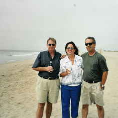 Marcia and her two guys in Oxnard.