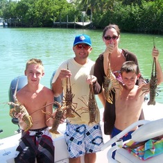 Cole, Bill, Julie & Riley-Lobster Season!