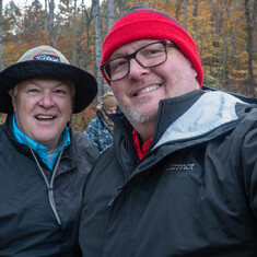 Dana and Dr. Meaders at AOFS Fishing Trip outside Asheville, NC 11/3/2018