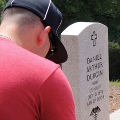 Cullen at Daniels grave