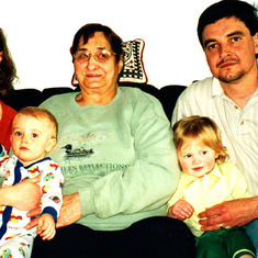 Danny, Bailey,GrandmaJean,Cousin Heather with son Paul