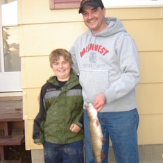 Tanner & Uncle Danny with fish