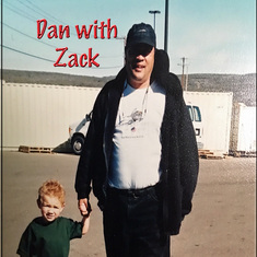 Dan walking with his great-nephew Zack during a visit at the Golden Acorn