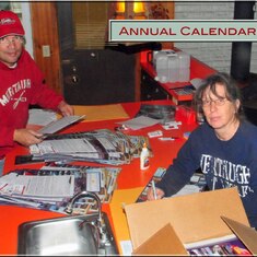 Publishing our annual calendars from our friends boat house on the Delta