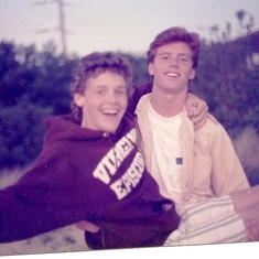 Daniel and Mike in Nags Head with me 1985