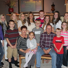 Thanksgiving 2012 Dan and Dorothy with Grandchildren