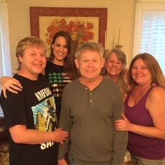 Daniel in 2017 with his wife, son and 2 daughters