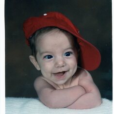 baby Danny with baseball hat
