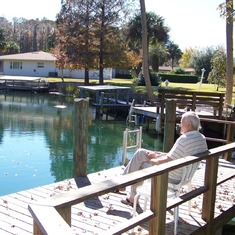 Dad on dock
