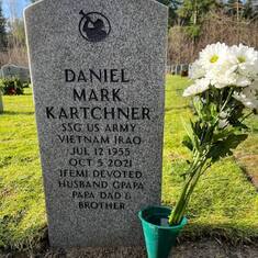 Dan's Headstone came in on our anniversary