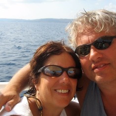 me and Dan on boat