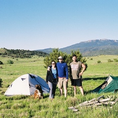 Travis, Ted, and me camping at Grandpa's ranch.