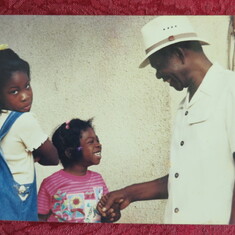 Tema 1995 - with Adizah & Mariama on their 1st visit to Ghana