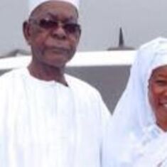 With second wife Hajia Masata after prayers
