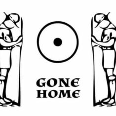 'Gone home' a Scout motif symbolising that you have reached the end of your trail & Gone Home.