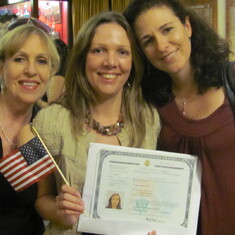 WIth Mom and Fernanda at US Citizenship ceremony San Antonio, TX 2009