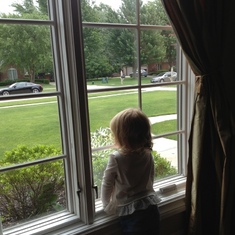 Ella at window