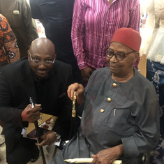 Photo op with Dara on his 90th birthday in Owerri. 