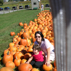 Daria and Natalie at pumpkin patch