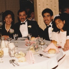 Mom, Papi, Dario and Liz.  Nov 1987