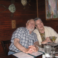 Darla and Sam at Lambda Chi reunion at Parrain's Restaurant, in Baton Rouge, Louisiana, May 5, 2014.