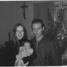 Alex, Darlene, & Carrie. Christmas 1971