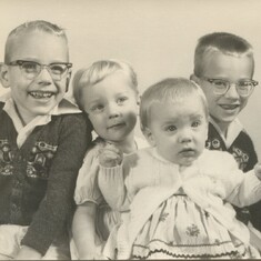Bruce, Barbara, Darlene and Butch - 1959